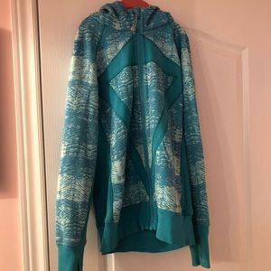 Ivivva by Lululemon Turquoise Scuba Zip Up Hoodie